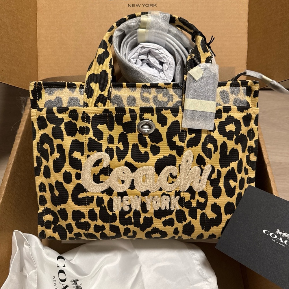 Coach Cargo Tote In Leopard